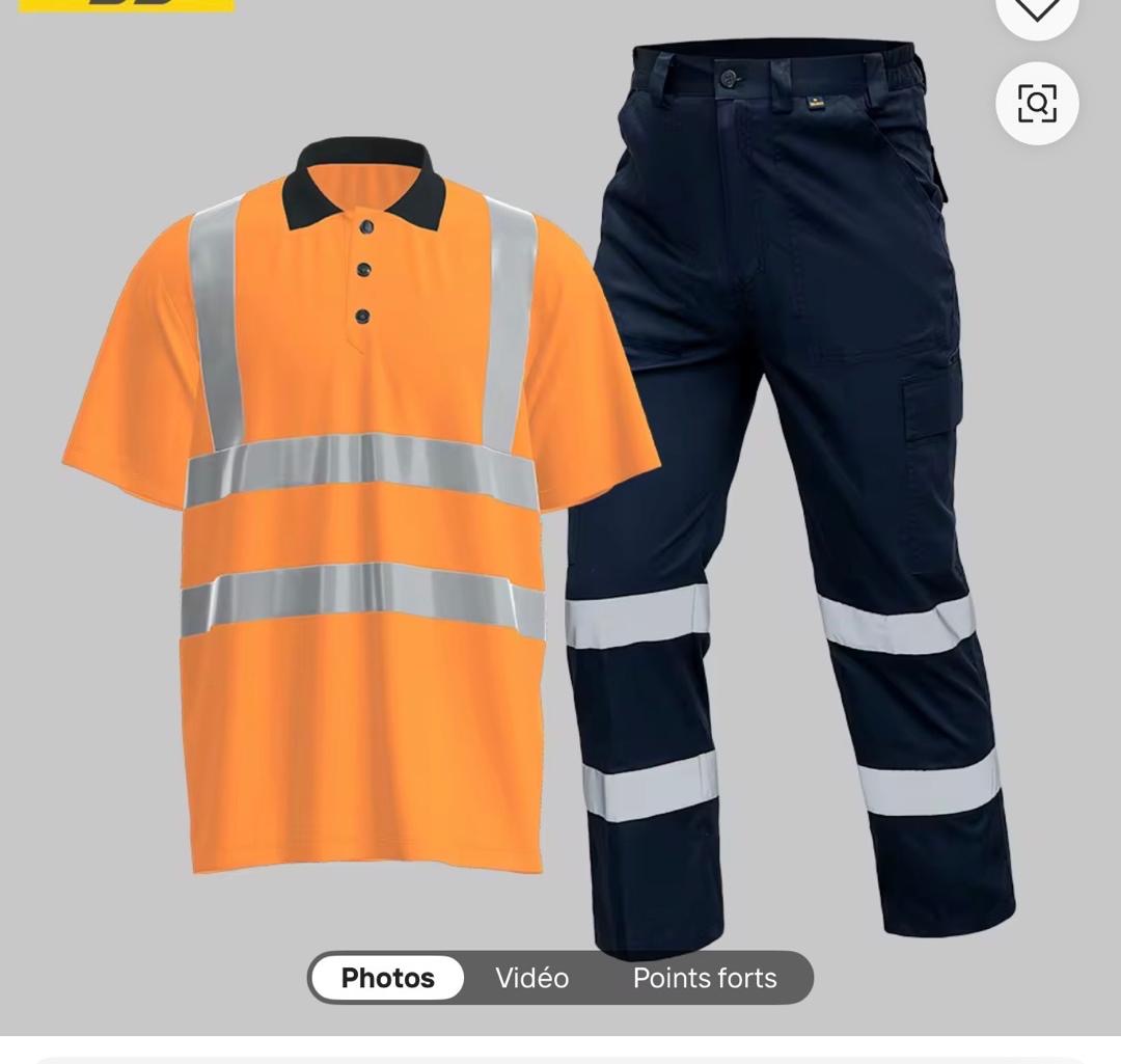 Polo orange & pantalon cargo
