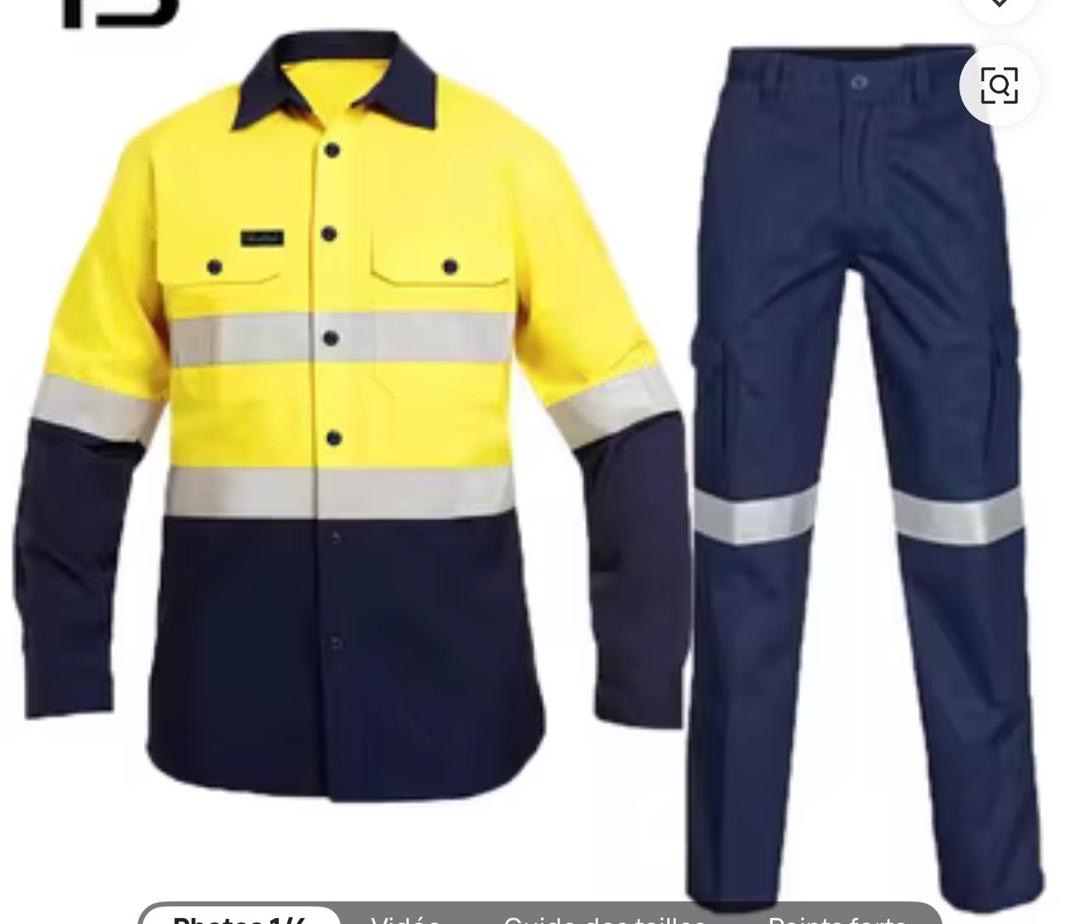 Tenue de travail jaune/marine